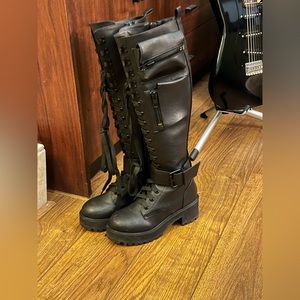 High combat boots